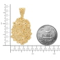 thumbnail image 4 of 14k Gold Heavy Plated Medallion Nugget Pendant + Curb Chain Necklace Set, 24 inches - Premium Gift Box, 4 of 7
