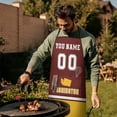 thumbnail image 2 of WASHINGTON Custom Aprons for Men Women, Personalized Football Style Apron with Name and Number, Customized Apron with Pockets Gift, 2 of 4