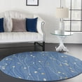 thumbnail image 6 of Nourison Grafix Contemporary Light Blue 4' x Round Area Rug, (4 Round), 6 of 10