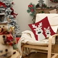 thumbnail image 4 of Christmas Pillow Covers 20x20 Inch Elk Deer Red and White Christmas Decorative Pillowcase Winter Holiday Linen Throw Pillow Case Cushion Cover for Sofa Couch Home Decor, 4 of 6