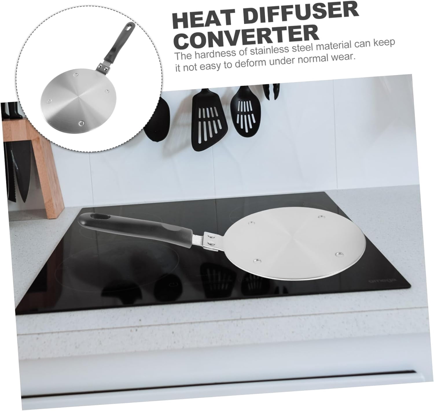 Heat Diffuser Induction Adapter Plate for Coffee Kettles and Cookware, Compatible with Induction Stoves, Easy to Clean and Use