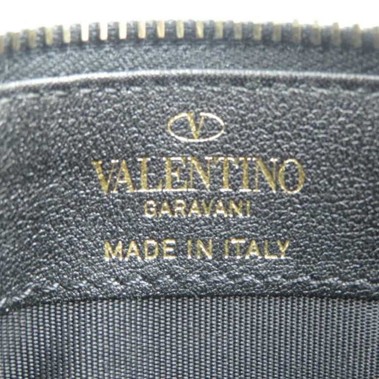 VALENTINO｜ (6W0T0SM1 PPU WU2 / 6W2T0SM1 PPU WU2) Valentino Rockstud Zip Card Case Wallet Red Leather TW2P0605