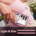 thumbnail image 6 of CASEFIV for Samsung Galaxy S25 Ultra Case,Compatible with MagSafe,Clear Magnetic Glitter Sparkle Luxury Plated Soft TPU Bumper Full Camera Lens Protector for Galaxy S25 Ultra,Rose Gold, 6 of 7
