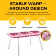 thumbnail image 4 of Pink Valentines Day Table Cloths for 8 Foot Rectangle Tables, Love Hearts Romantic Farmhouse Patio Waterproof Elastic Fitted Tablecloths, Washable Rectangular Table Cover for Camping, 4 of 8