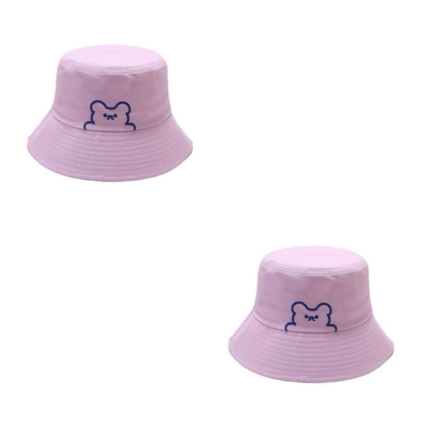 Sonducket Sombreros de cubo Hombres Mujeres Gorras Sombrero de pescador Adultos Sombrero Púrpura claro Púrpura claro M (56-58 cm) 2Conjunto