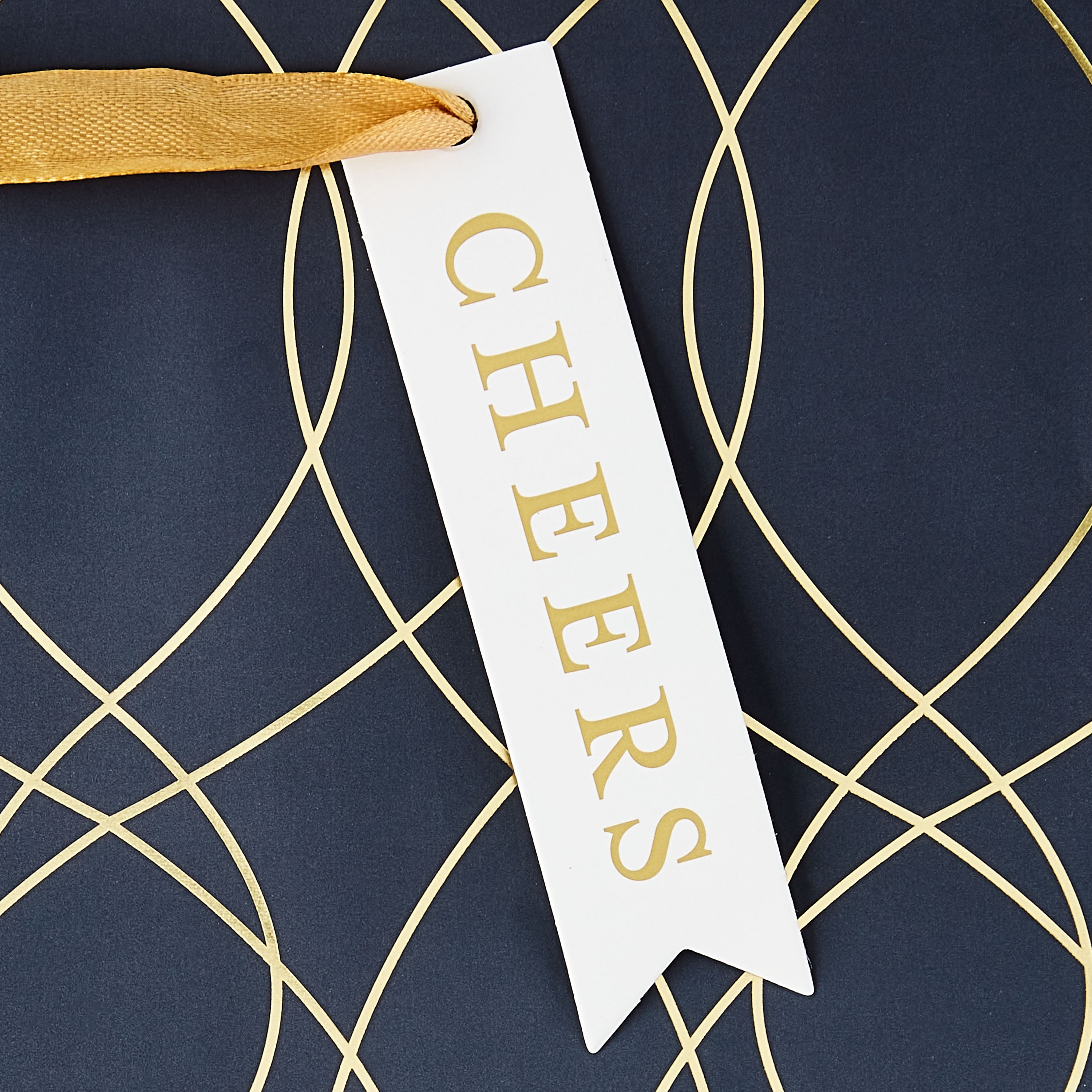 Black/Gold Paper Gift Bag, 10" x 12", by Way To Celebrate