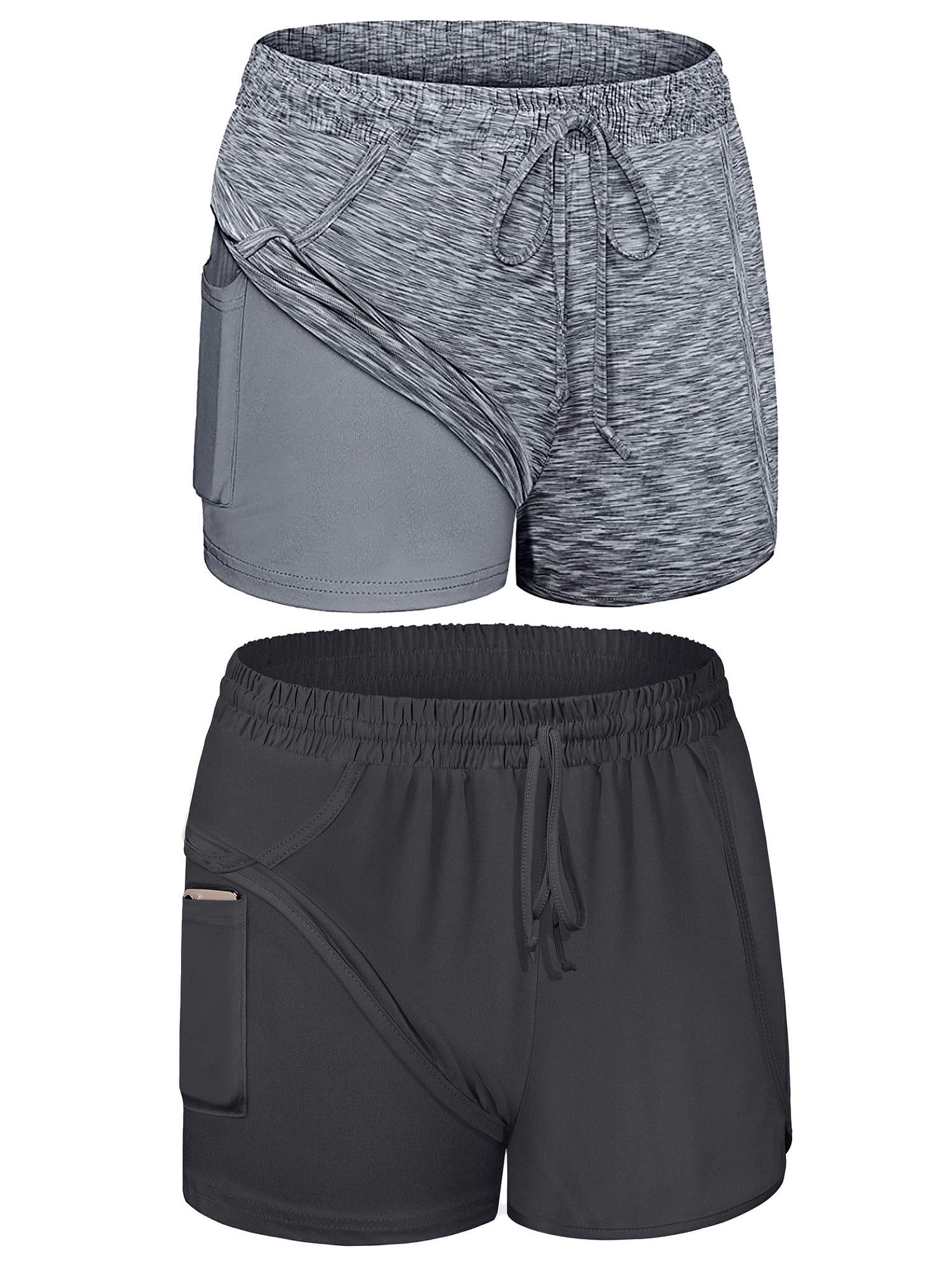2 layer workout shorts