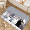 thumbnail image 3 of 1pc Group of Cartoon Cats in Snow Absorbent Non-Slip Bathroom Thickened Flannel Rug Decor,Soft,Quick Drying,Suitable For Indoor/outdoor Use,Bathrooms,Bedrooms,Kitchens,Terrace,Laundry Rooms,16"x24", 3 of 9