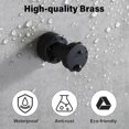 thumbnail image 2 of wall hook, towel hook for bathroom, kitchen, door, wardrobe & closet, 5 packs, brass (black), 2 of 5
