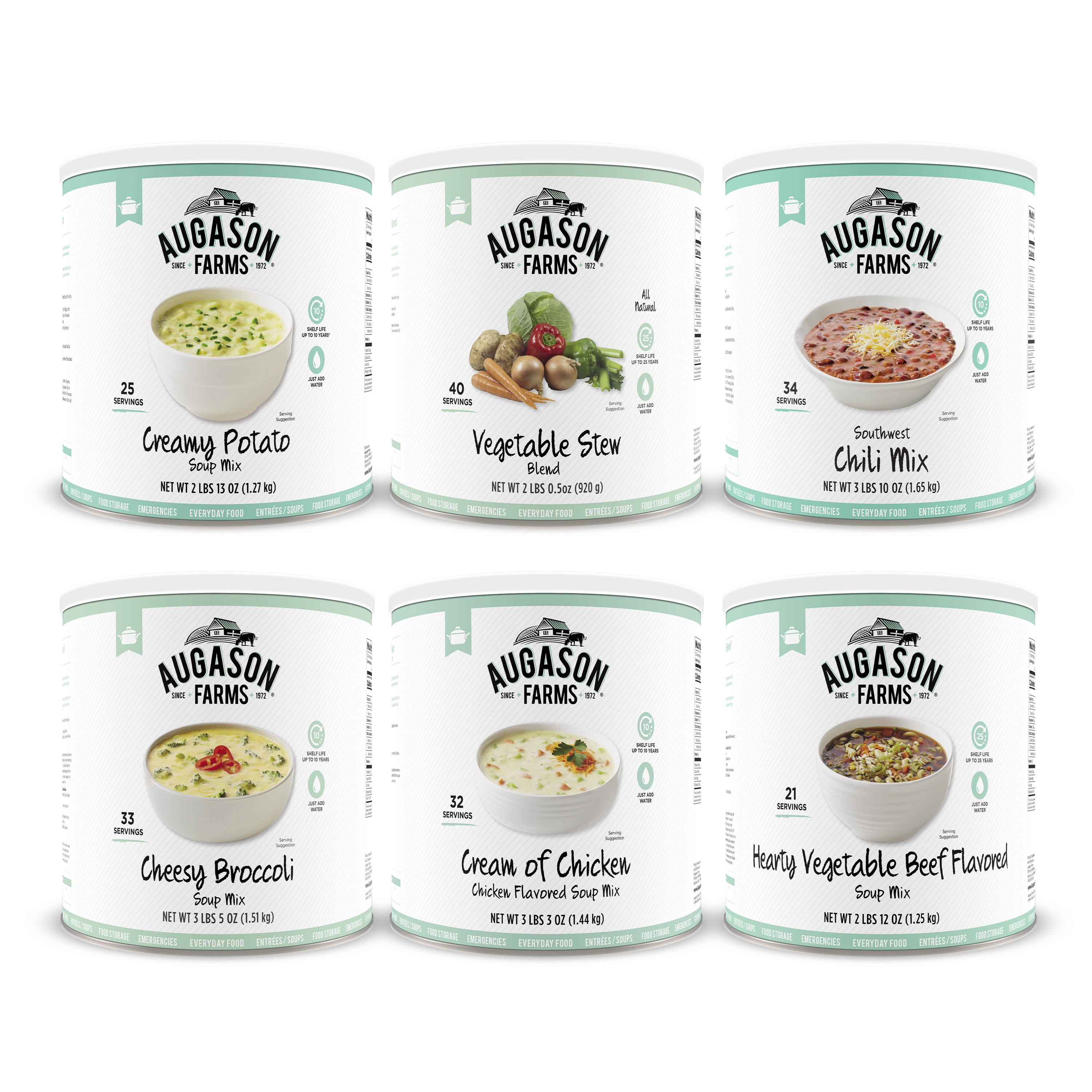 Augason Farms Gourmet Soup Variety Kit No. 10 Can 6Pack