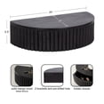 thumbnail image 2 of Kate and Laurel Reid Ribbed Wooden Floating Side Table, 20 x 11 x 6, Black, Modern Wood Floating Nightstand with Drawer for Extra Storage and Added Functionality, 2 of 9