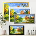 thumbnail image 4 of Designart 'Autumn Landscape With Forest and River' Lake House Framed Art Print, 4 of 4