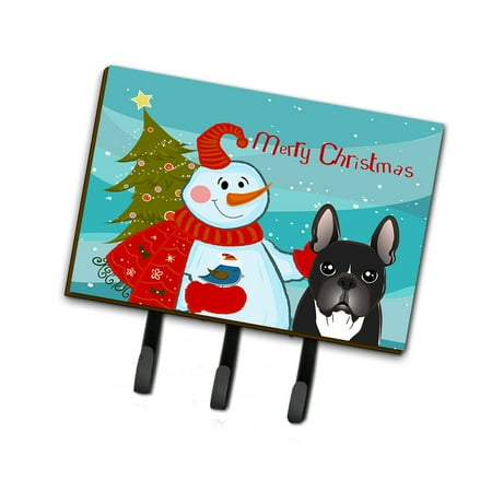 

Carolines Treasures BB1847TH68 Snowman with French Bulldog Leash or Key Holder Triple multicolor