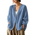 thumbnail image 5 of Xdegoge Cardigan Sweaters for Women Lightweight Open Front Casual Loose Fit 3/4 Sleeve Cover Up Tops Flowy Spring Summer Vacation Lounge Everyday Wear, 5 of 9