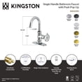 thumbnail image 7 of Kingston Brass KSD2211RX Belknap One-Handle 1-Hole Bathroom Faucet with Deck Plate and Push Pop-Up Drain in Polished Chrome, 7 of 7