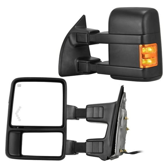 Ledkingdomus Tow Mirrors for 08-16 Ford F250-F550 Super Duty Power Heated Turn Signal