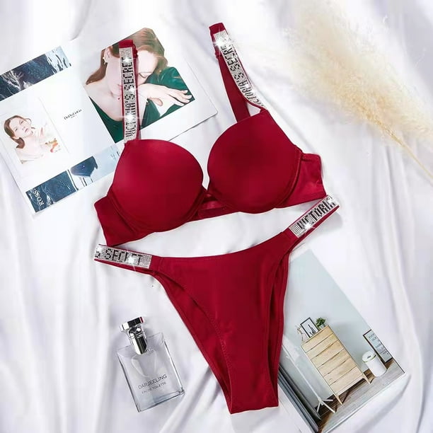 Victoria secret Top Nuevos Conjuntos De Sujetador Push Up Con Estampado De Letras Para Mujer/Lingerie V SDR4 Gao Jiahui unisex