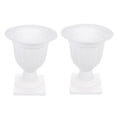 thumbnail image 4 of FENGGUIQU 2pcs Urn Flower Pots Plastic White for Garden Enthusiasts Homeowners Use, 4 of 8