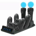 thumbnail image 1 of 4 en 1 Charr Dock Stat D para Ps4 Psvr Vr Move, 1 of 5