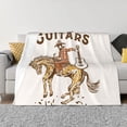 thumbnail image 1 of Balery Cowboy Rodeo Guitar Manta de Franela con Dibujo, Lujo Ultra Suave y Cálido, Antipelusa y Resistente a las Arrugas para Cama, Sofá, Camping -50"x40", 1 of 6