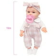 thumbnail image 6 of ZITA ELEMENT 12 Inch Baby Doll With Clothes Accessories Playset - 6 Pcs 12" Doll with Pink Romper Outfit, Headband, Socks, Pacifier, Bottle | Gift Ready in Box, 6 of 7