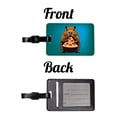 thumbnail image 4 of Capybara Eating Pizza Funny Faux Leather Travel Luggage Tag, 4 of 7