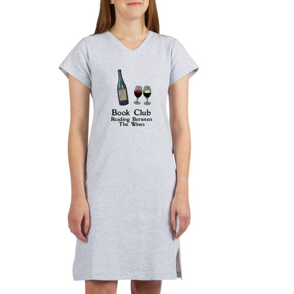 CafePress - Reading Between Wines - Women's Nightshirt