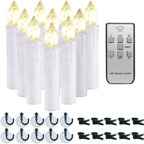 Homemory 10 PCS LED Window Candles with Remote Timer, Battery Operated