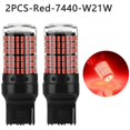thumbnail image 3 of 2 bombillas LED Canbus 3014 144Smd para coche, T20 7440 W21W, para luz de freno, luz de estacionamiento y marcha atrás, color rojo, 3 of 5