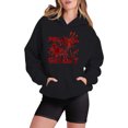 thumbnail image 1 of WEAIXIMIUNG Sweatshirts Mignons pour Femmes Preppy Hoodie Imprimé Manches Longues Pull Décontracté pour Automne Hiver, 1 of 5