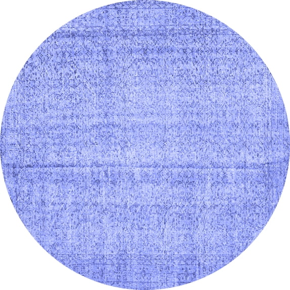Ahgly Company Indoor Round Persian Blue Traditional Area Rugs, 8' Round