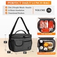 thumbnail image 3 of OPUX Insulated Lunch Box Adult, 14 Can Leakproof Cooler Bag Kid, Charcoal, 3 of 9