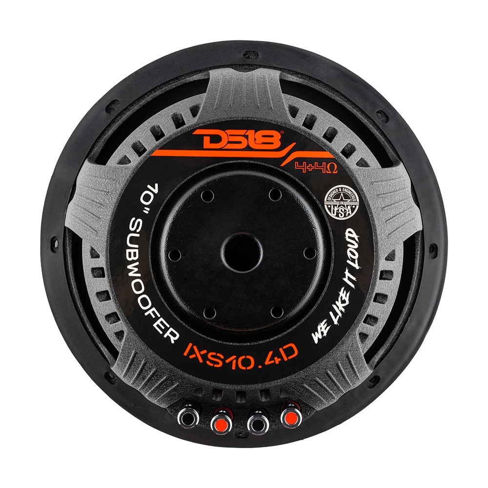 Big Bass, Small Space: 2x DS18 IXS10.4D 10" Shallow Mount Subwoofers – 2400W Max, DVC 4 Ohm