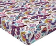 thumbnail image 2 of Ambesonne Fantasy Fitted Sheet, Caterpillar, Full Size, Multicolor, 2 of 3