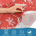 thumbnail image 5 of Yayeee Kitchen Curtains Tier Set of 2 Light Filtering 57"x36" Over Sink Window Panels, Red Snowman, 5 of 7