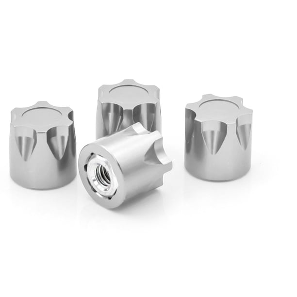 CAP 4PCS REMO DEL DEL ALUMINUM CAPT M4 REMPLAZO DE TUERCA PARA TRAX4 TRAX6 SCX10 90046 REDCAT GEN8 MST CFX VS4-10 1/10 CASTADOR DE CONTROL Remoto