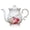 Rose, variant on European Style Ceramic Flower Teapot Coffee Pot Water Pot Porcelain Gift Large 5.5 Cups (1, Rose)