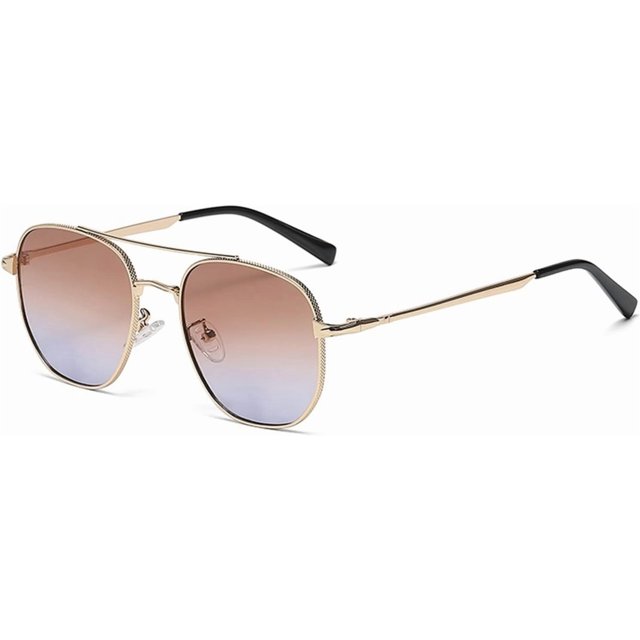 Retro Metal Driving Sunglasses Outdoor Vacation Sunshade Driving (Color : C, Size : Medium)