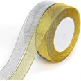thumbnail image 1 of Elegant Craft Projects, Metallic Glitter Ribbon For Diy Home Decor, Soft Shiny Texture, Multifunctional Ribbon, Compact Sewing, Perfect For Gift, 1 of 5