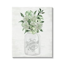 Stupell Industries Herbal Blooms in Jar Botanical & Floral Painting Gallery Wrapped Canvas Art Print Wall Art, 36 x 48