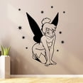 thumbnail image 3 of Tinkerbell Beautiful Elegant Fairy Pixie Dust Tinkerbell Disney Movie Character Tinkerbell Silhouette Vinyl Wall Art Sticker Decoration Decal For Home Kids Baby Girls Childrens Room Size (20x20 inch), 3 of 3