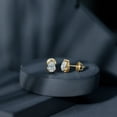 thumbnail image 6 of Rosec Jewels Moissanite Stud Earrings Teardrop - Wedding Earrings for Women (5x7 mm Pear Shape, D-VS1 Quality), 10K Yellow Gold, 6 of 8