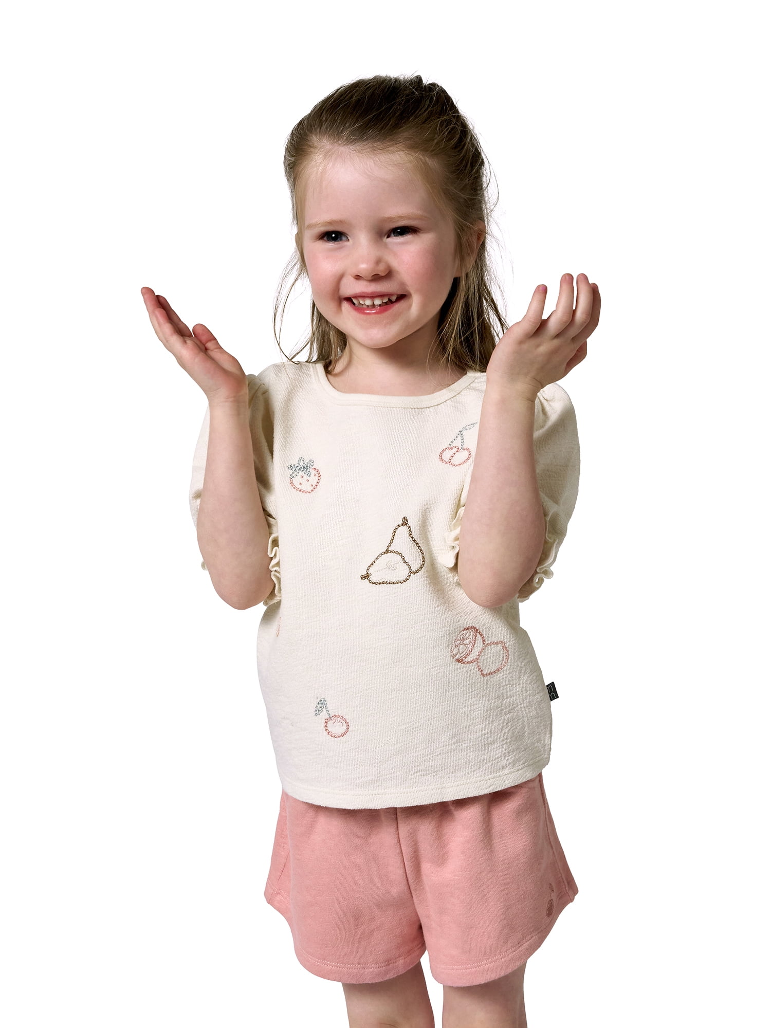 Modern Moments by Gerber Toddler Girl Organic Top and Short Outfit Sets, 4-Piece, Sizes 12 Monts - 5T