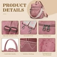 thumbnail image 7 of Backpack Purse for Women, PU Leather Backpack Purse, Waterproof Anti-Theft Women Backpack, Fashion Multi-Pocket Shoulder Bag Handbag With Clutch（Pink）, 7 of 7