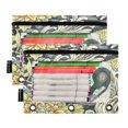 thumbnail image 2 of Floral Wave Design 9.8x7.1in Water Resistant Binder Pouch, 3-Ring Compatible, Transparent Front, 2 of 6