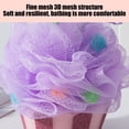 thumbnail image 5 of Shipiny Summer Swimming Pool Ice Cream Cake Bath Sponge, Shower Loofah Sponge, Exfoliating Body Scrubber, Soft Mesh Sponge for Daily Bathing., Purple, 5 of 5