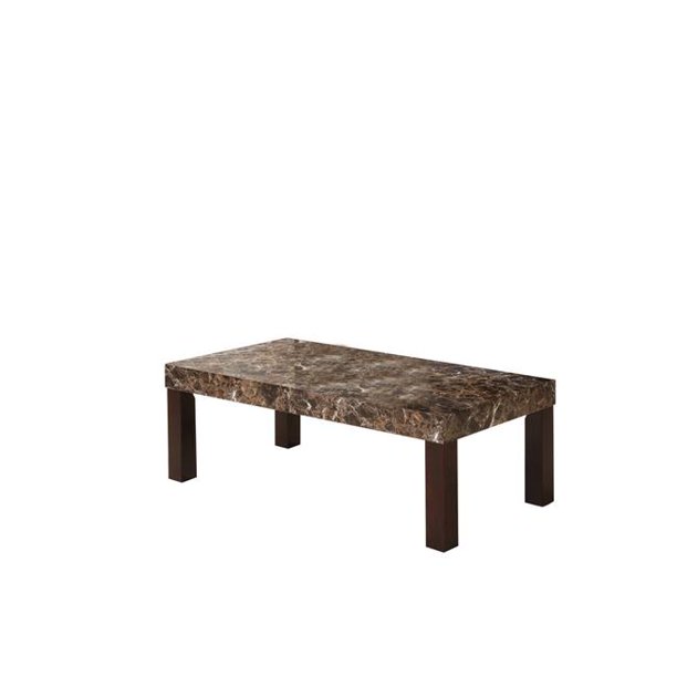 17.5 in. Dark Marnee Faux Marbelized Granite Coffee Table