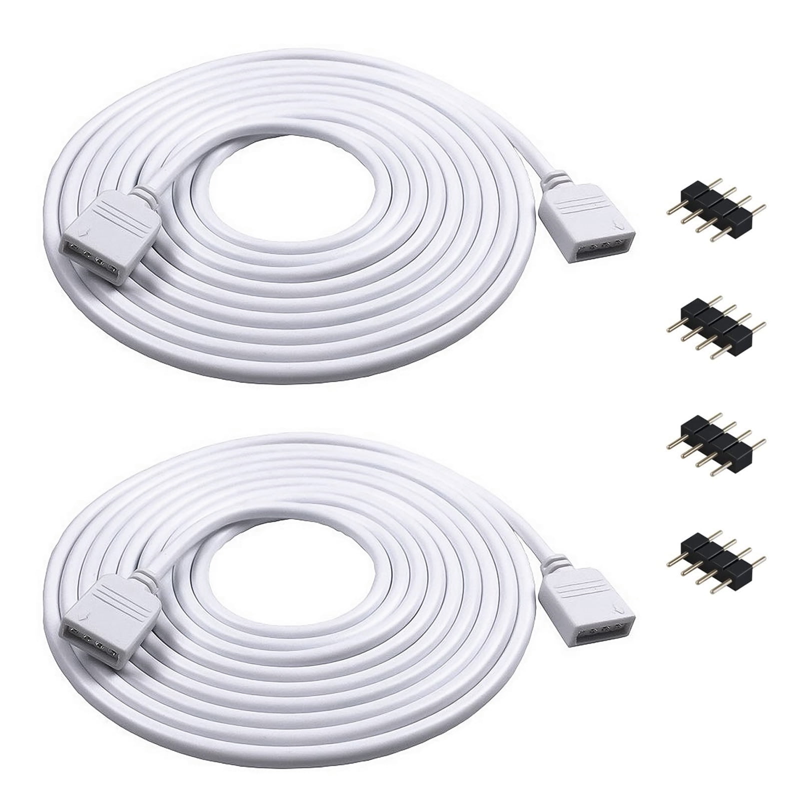 2pcs RGB Strip Extension Cable, EEEkit 4 Pin Flex LED Light Extension Cord LED Ribbon Wire for Flexible SMD 5050 3528 2835 RGB LED Strip Light, 16.4ft - Walmart.com