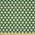 thumbnail image 2 of Ambesonne Daisy Fabric by the Yard Upholstery, Natural Camomile Flower Motif, 3 Yards, Emerald Yellow and White, 2 of 5