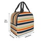 thumbnail image 3 of Easygdp Colorful Pastel Stripes Bolsa Térmica Premium - Tela Oxford Impermeable, Gran Capacidad, Bolsillo Frontal, Unisex para Trabajo, Escuela, Actividades al Aire Libre y Picnics, 3 of 8